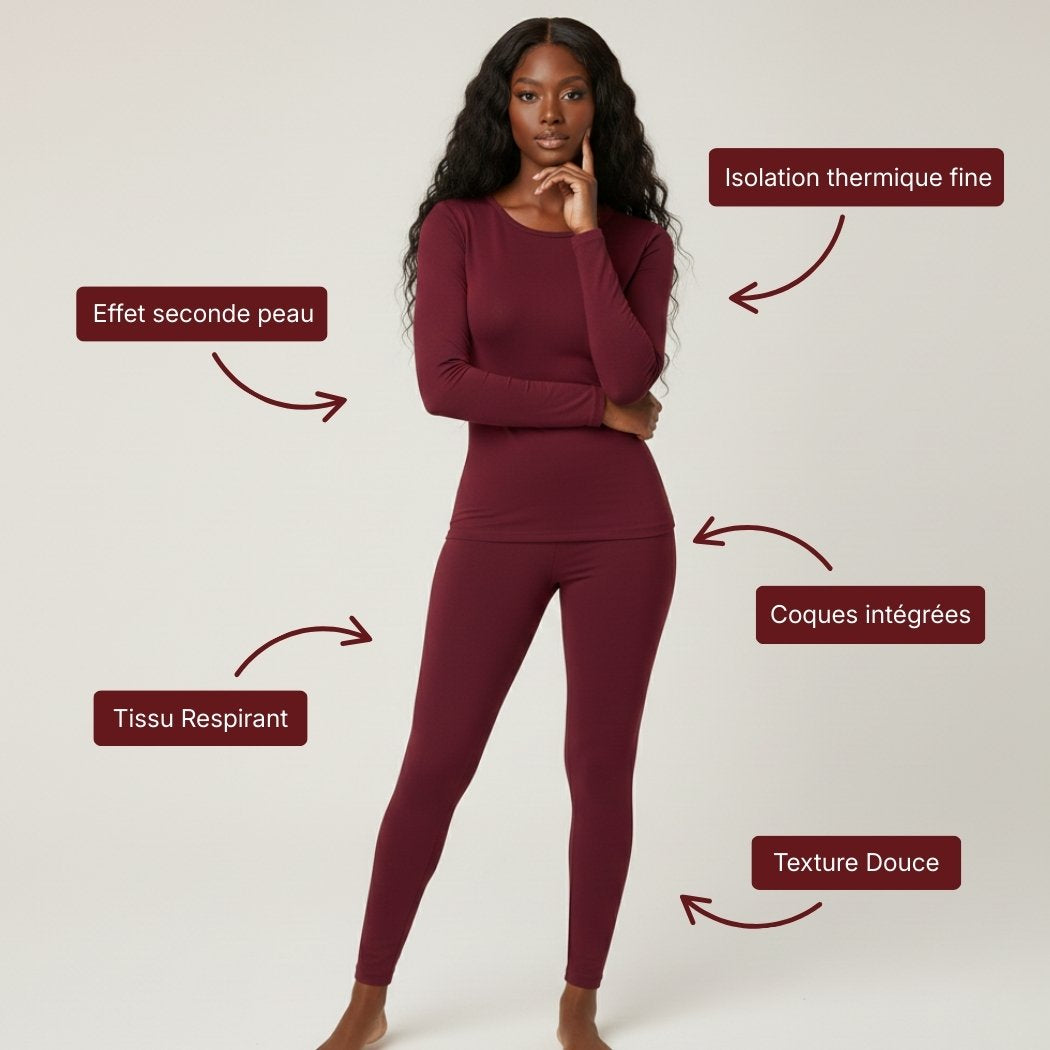 Ensemble thermique - effet seconde peau