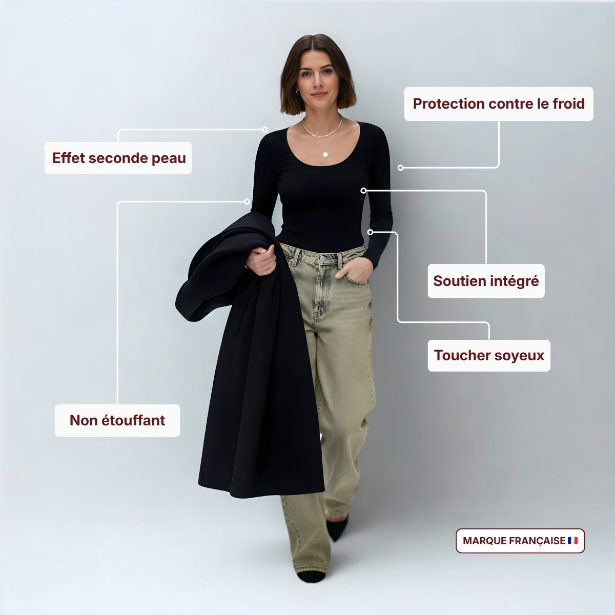 Haut thermique - effet seconde peau chauffante