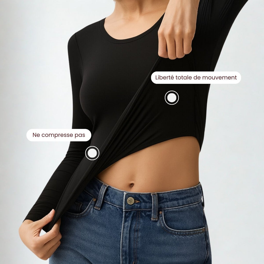 Haut thermique - effet seconde peau chauffante